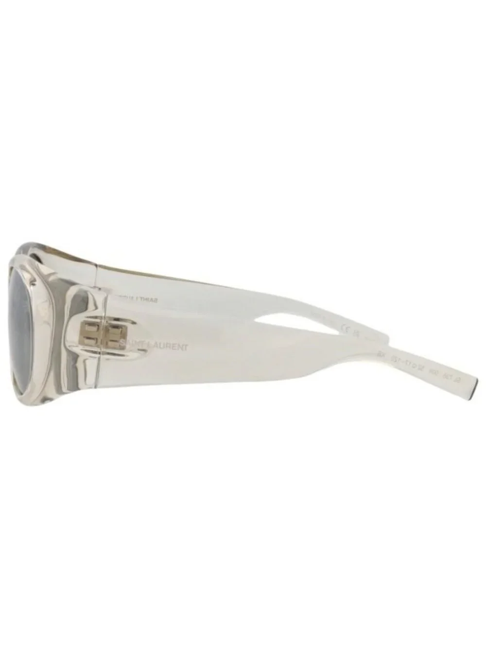 New Saint Laurent Womens Round/Oval Beige Beige Silver Fashion Designer Sunglass